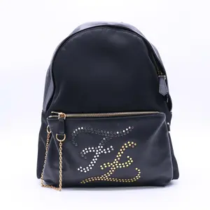 Pre-owned FENDI leather Backpacks By The Way Backpack Zucca Embossed twins LDJ4153
