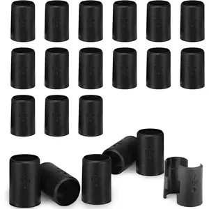 30 Pack Black Wire Shelf Clips 1 inch Wire Shelf Clips, Plastic Shelving Clips Shelf Lock Clips Round Plastic Clips, Shelf Support Clips for Wire Shelving System (15 Pairs)