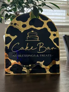3D Acrylic Business Sign | Custom Logo Sign | Modern Wall Sign | Office, Salon, Boutique Branding