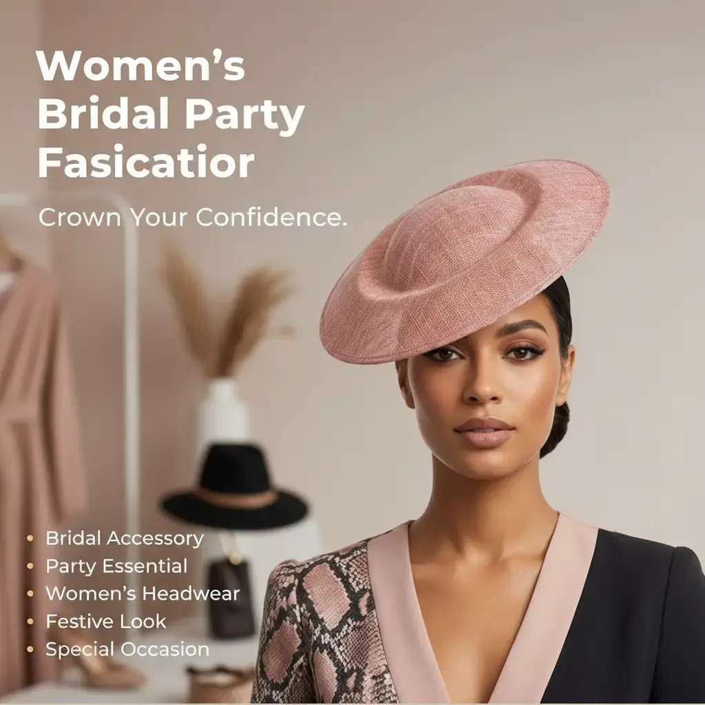 Women's Mini Fascinator Cap, 56-58 cm Head Circumference, Bridal Accessory, Elegant Accessory, Versatile Design, Ideal for Bridal Events