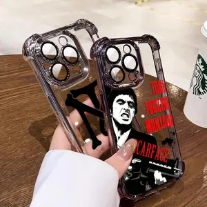 Film Scarface Phone Case  for iPhone 17, 16, 15, 14, 13, 12, 11 Pro Air Plus ProMax and Samsung S26-S22 Plus shock-absorbing phone cases, fashionable gift. soft black shockproof cover