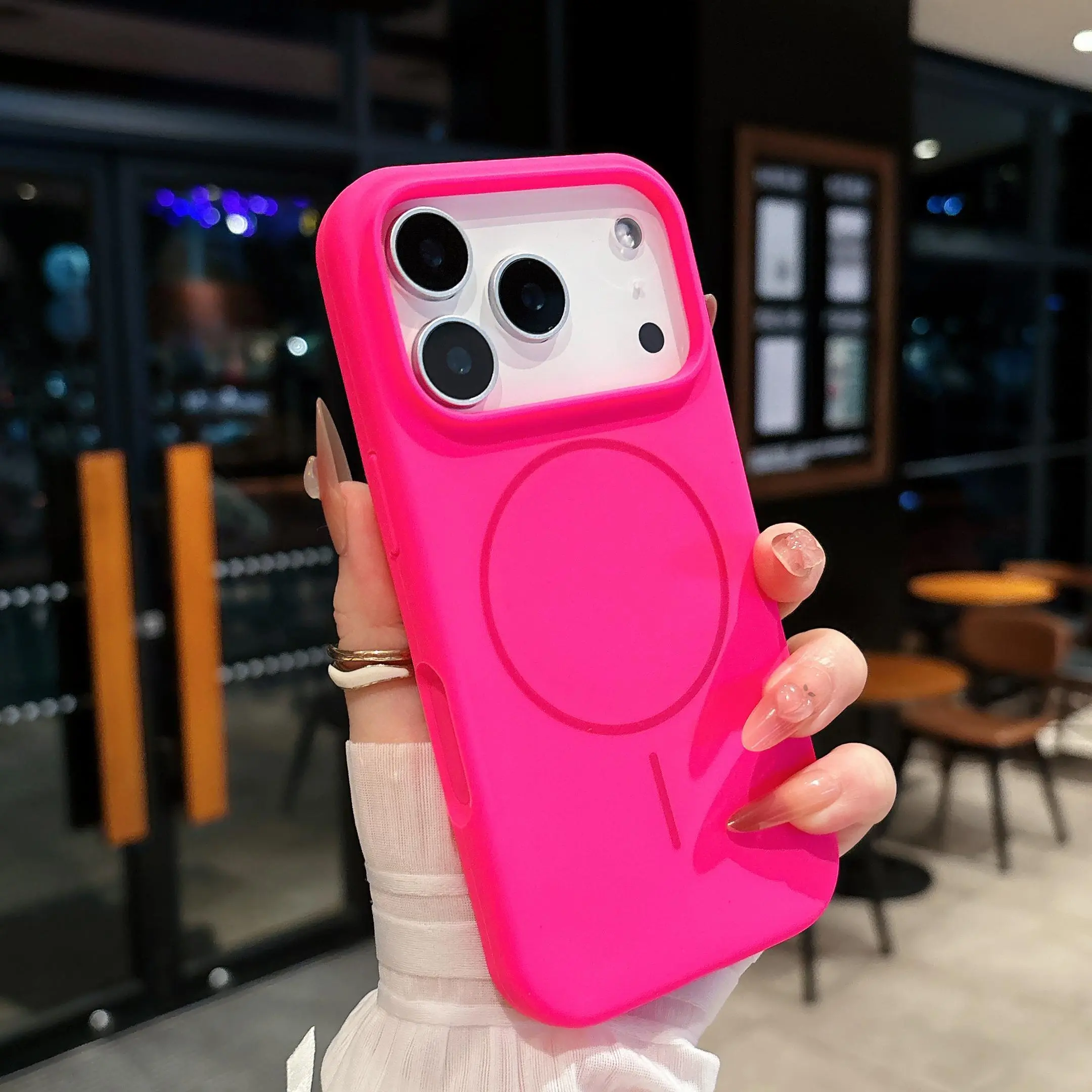 Silicone Magnetic Protective Case for iPhone 17 Pro Max Smartphone, Phone Accessories - Shockproof Protector, Camera Guard, Stylish Handheld Cover with Original Machine Feel#DealsForYouDays
