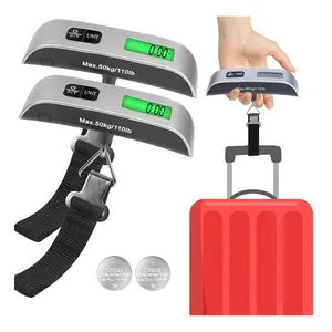 AvoidBaggageFees Travel Inspo Luggage Scale - Portable Digital Hanging Baggage Scale, 110 Pounds with Rubber Paint & Included Battery