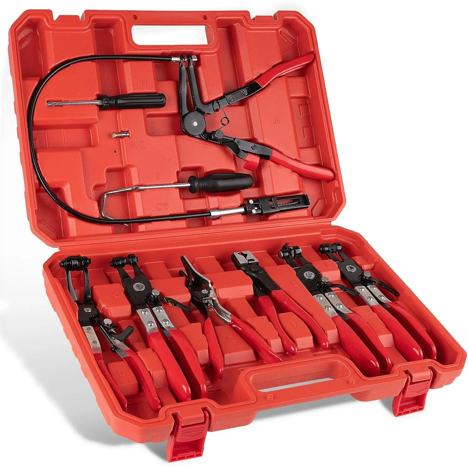 9PCS Hose Clamp Pliers, Automotive Multi-Handle Precision Tools for Clamping and Disconnecting, Suitable for Removing Clamps on Car Cooling Systems an