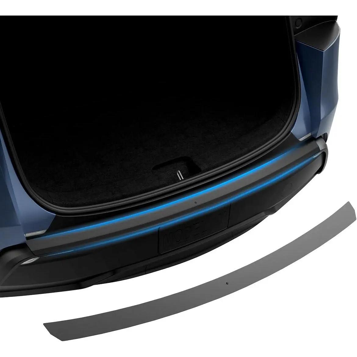 Spigen Rear Bumper Guard - 270-Degree Vehicle-Specific Fit, 3x40 cm Adhesive Backed, Scratch Resistant, All Weather, Automotive Grade, Bubble Free Install, Juniper Fit Paint Protection for 2025/2026 Tesla Model Y Juniper Accessories