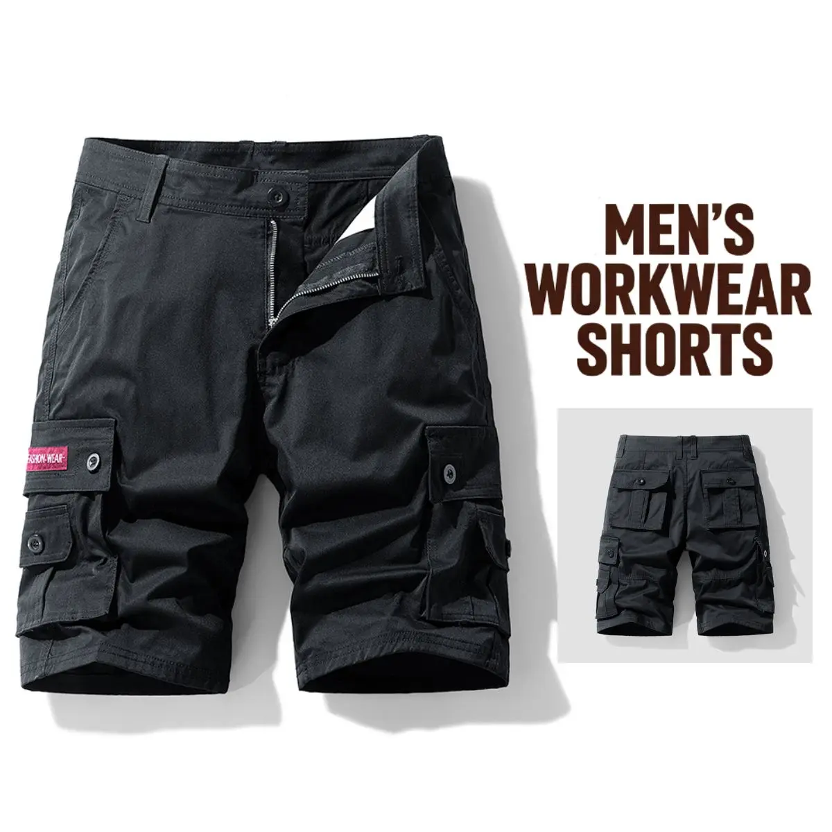 Men's Tactical Cargo Shorts - Military-Inspired, Technical, Multi-Pocket Workwear for Work and Casual Use, Military-Inspired Men's Shorts, Technical Men's Shorts