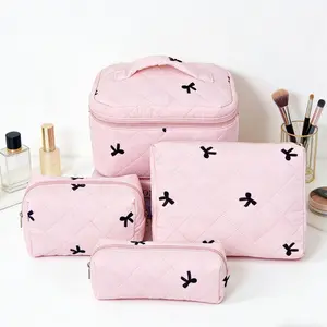 4-Piece Coquette Aesthetic Travel Pouch Bundle