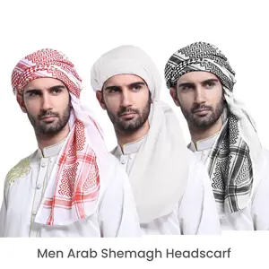 Arafat Man Headscarf Plaid Square Scarf Polyester Jacquard Scarf Arabian Middle East Large Square scarf