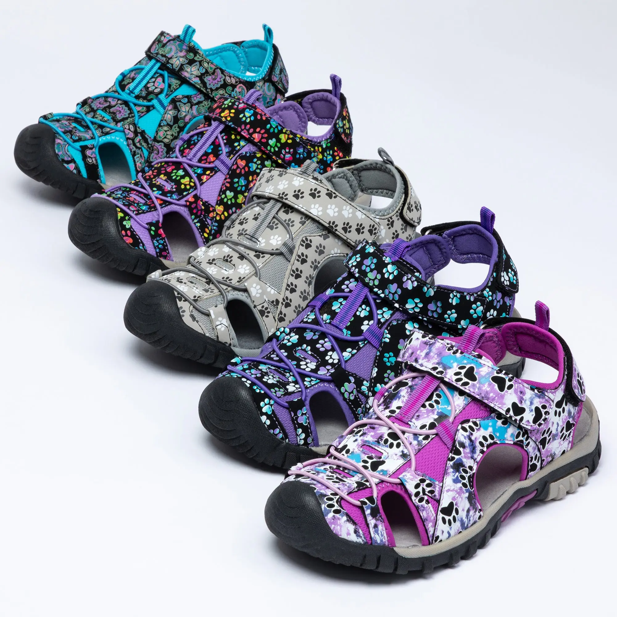 Walking Paws Adjustable Closed Toe Sport Sandals