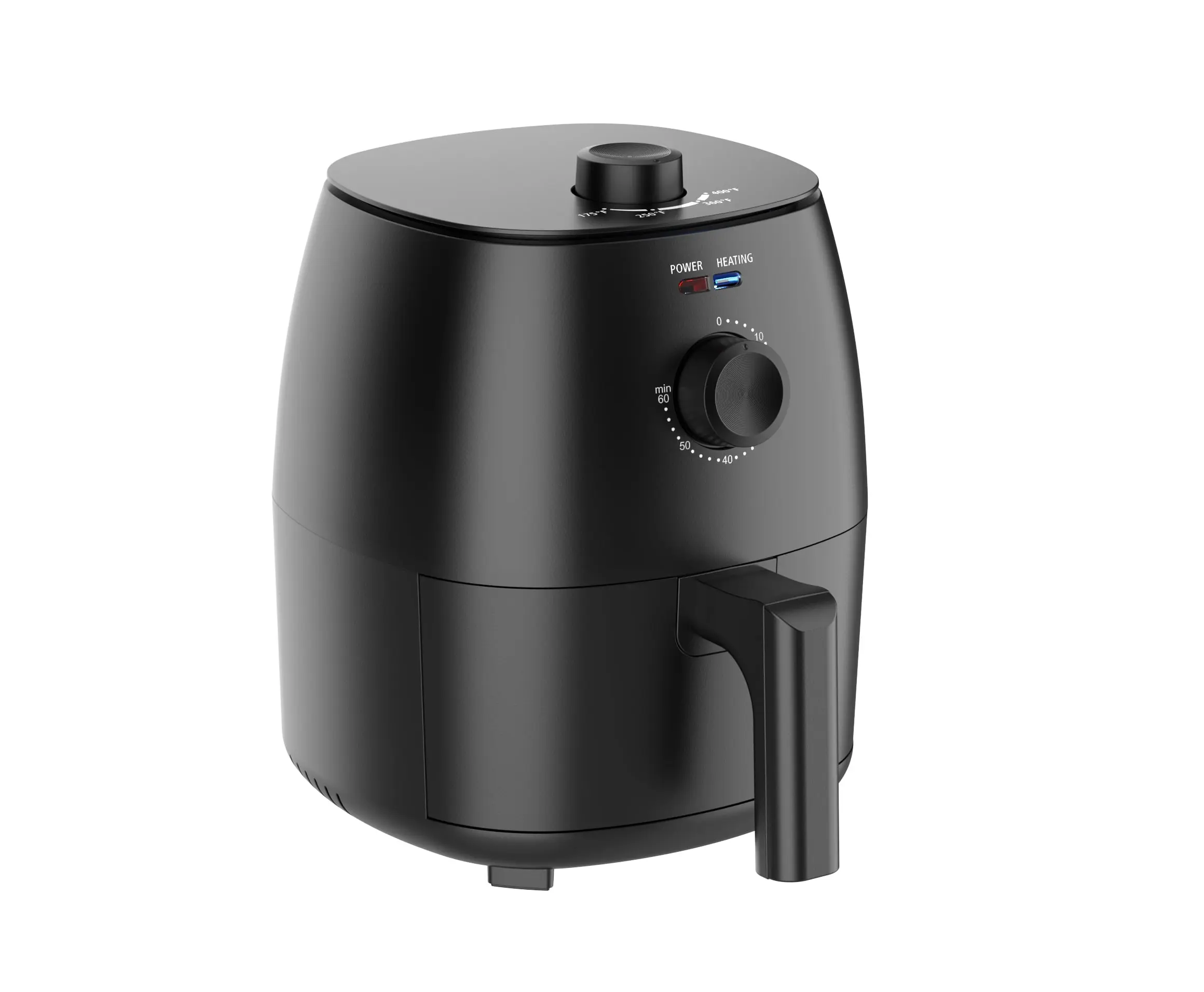 Mainstays 2.2 Qt Arctic Black Air Fryer with Non-Stick Basket - Countertop Kitchen Appliance, Dorm Room Use, Healthy Cooking Convection Tool, Easy to Operate, Convection Fryers