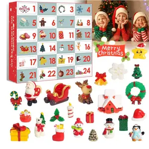 2024 Advent Calendar Kit - 24 Days Mini Resin Christmas Figures & DIY Ornaments, Family Countdown Activity for Kids 6+HolidayCrafts ChristmasCountdown Lantern Magical Tree Gift Decor Linen Decoration skull panda sonny angels hirono blind box action figure