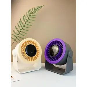 Touch Screen Portable Wall-Mounted Fan With USB Charging LED Battery Display High-Power Airflow 5 Speed Settings Ideal For Outdoor Travel Camping Office Use