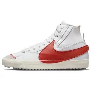 Nike Blazer Mid 77 Jumbo Sneakers Unisex White and Red Verifiable, with credentials and supporting global authentication