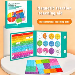 Magnetic Fraction Demonstration Book, 1 Set Math Teaching Aid, Learning Toy for Gift, Mathematical Knowledge Training Toys, Interactive Game Props, Educational Material,Easter Gifts