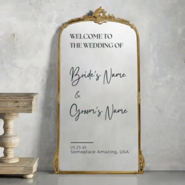 Wedding Day Magic - Personalized Wedding Day mirror Sign - Vinyl Wedding Day Decal for Mirror - Custom Wedding Sticker - Sign for Wedding