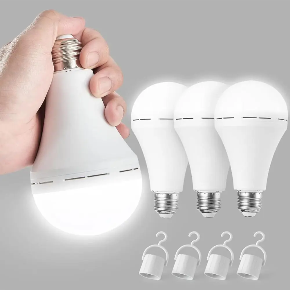 GMOX Emergency Rechargeable Light Bulbs 900LM Car Work Light Bulb Camping Outdoor 12W E27/E26 6500K 1200mAh Christmas Lighting Christmas Gifts