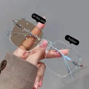 New Style Photochromic Myopia Glasses Men Women Color Changing Eyeglasses Anti UV Sunglasses Luxury Short-sighted Eyewear 0~-6.0