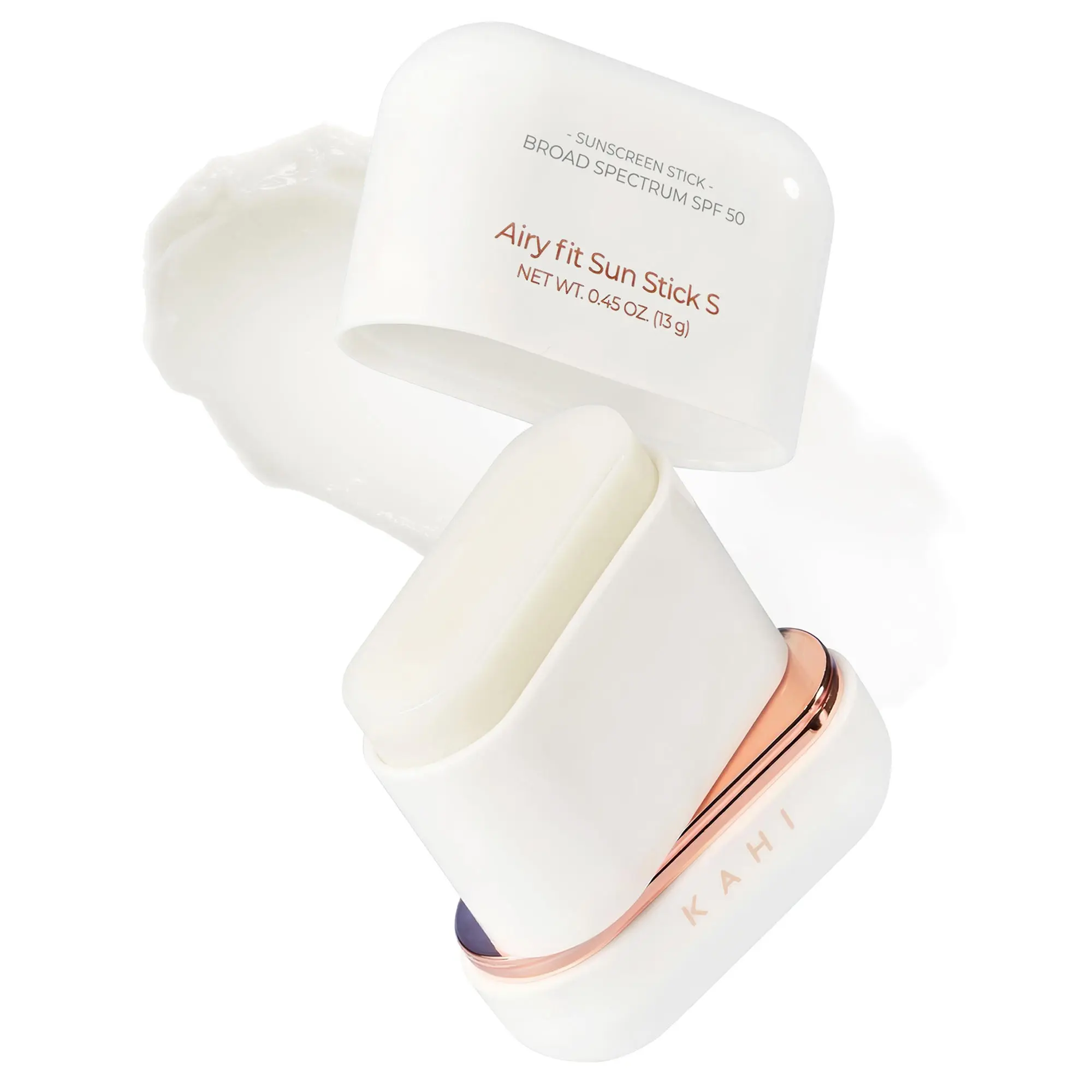 KAHI Airy Fit Sun Stick S SPF 50+ Official Product Triple Functional Broad Spectrum Face Sunscreen Stick - Waterproof, Sweatproof & Sandproof - Ultra-Lightweight & Non-Greasy Sun Shield - Korean Skin Care 0.49 oz