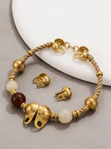 50-Piece Stainless Steel Connecting Crimp End Beads for DIY Bracelets, Necklaces, and Chain Jewelry End Caps