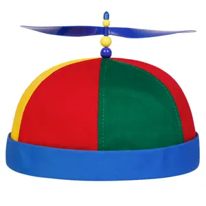 Unisex Propeller Rainbow Landlord Hat Outdoor Sunscreen Leisure Hat Spring Autumn Travel Tourism Beach Vacation
