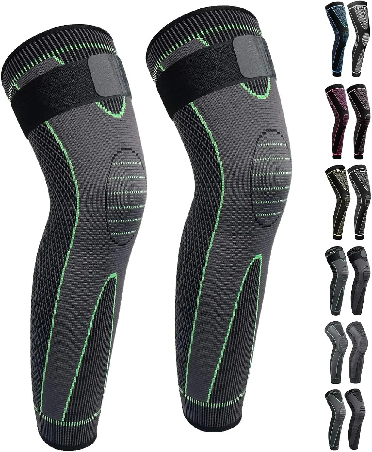 Full Leg Long Compression Sleeves - Knee & Leg Protector for Men Women | Basketball Cycling Sports & Arthritis Use