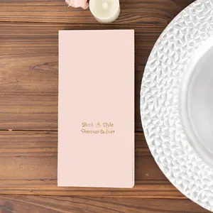 100-Pack Soft Airlaid Paper Dinner Napkins Personalized Small Emblem - Custom Highly Absorbent Party Napkins