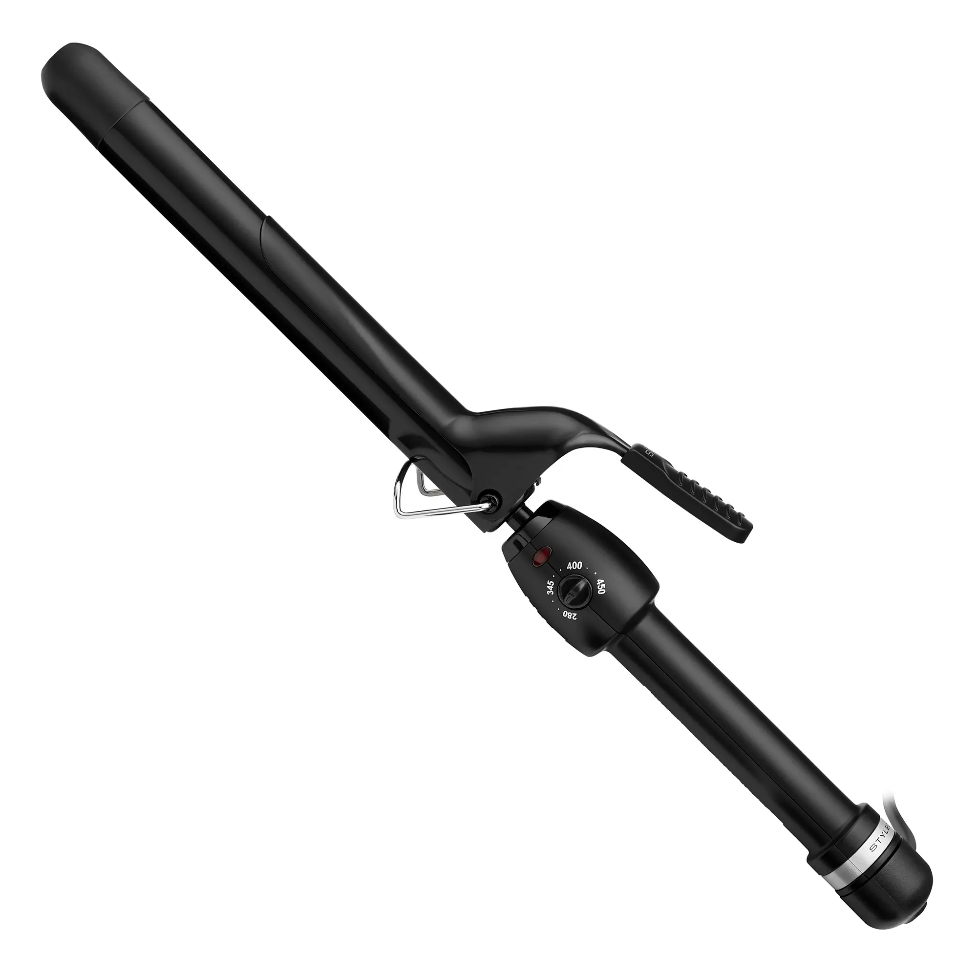 StyleCraft Black Gold Professional Curling Iron with Extra-Long Thumb Grip Extended Barrel Ceramic Barrel Negative Ions Stay-Temp Technology StyleCraft Black Gold Professional Curling Iron with Extra-Long Thumb Grip Extended Barrel Ceramic Barrel Negative Ions Stay-Temp Technology