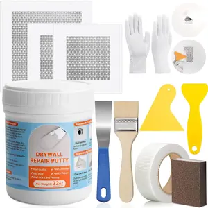 Dry Wall Patch Repair Kit, 22OZ Spackle Wall Repair Paste White Putty with Scraper Mesh Tape, Drywall Hole Repair Patch Kits for Wall Surface Fill Quick & Sheetrock Ceiling Crack  Mending