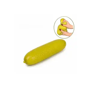 Realistic Pickle Stress Relief Toy, Stretchy Slow Rebound Fidget Toy, Flexible Rubber Anxiety Relief Hand Toy, Funny Food-Shaped Sensory Toy, Unique Party Favor for Adults