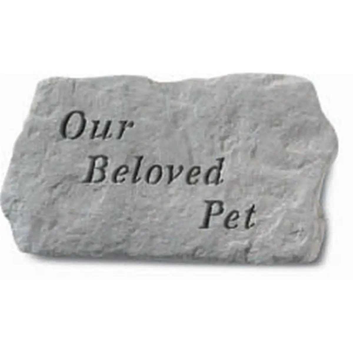 212 MAIN Engraved Pet Memorial Stone, Cast Concrete Outdoor Decor with Natural Shape, Rough Surface, Weatherproof, 11in x 6in, Wipe-Clean Design, Hanging Wire Included