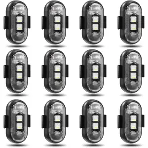 Wireless LED Lights for Car Motorcycle Truck Drone RC Aircraft Bike 8-Colors IP65 Waterproof USB High Brightness Anti-Collision with Remote Control