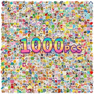 1000pcs/set Cute Cartoon Stickers, Waterproof Vinyl Decals for Kids Teens, Adorable Animal & Fantasy Themes, Ideal for Gifts/deko