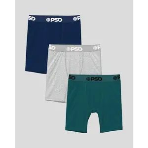 PSD Youth Boys Solids Faded Boxer Brief 3 Pack - Soft, Breathable and Stretchy Comfortable Cotton Underwear