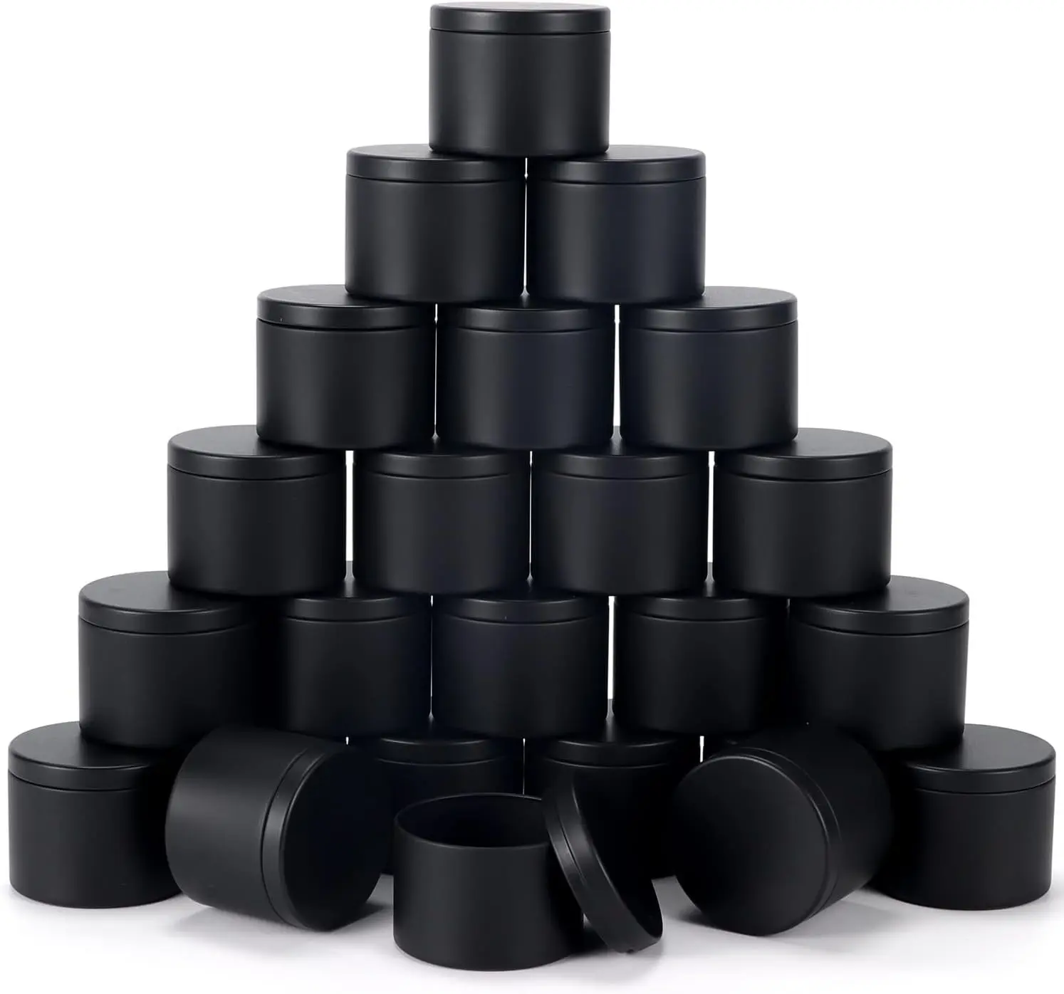 24 Pieces 4 oz Black Candle Tins,4oz Candle Jars Candle Containers with Lids, Candle Tin for Candles Making, Arts & Crafts, Storage, and Gifts
