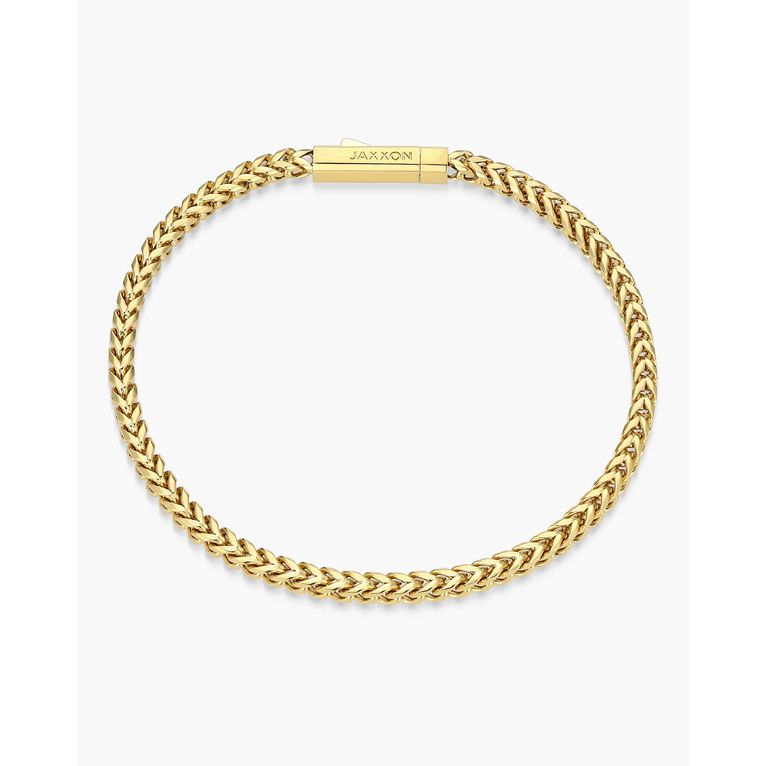 JAXXON Franco Bracelet 3mm - Box Clasp - Gold