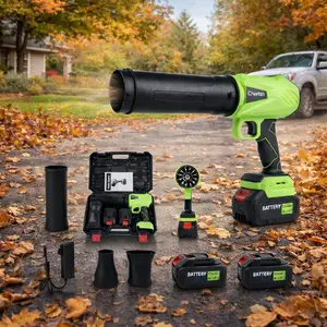 Cheetah 21V MAX Cordless Leaf Blower – FREE 2 Batteries! Turbo Power for Leaves, Snow & Car Drying
