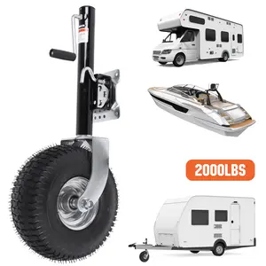 Trailer Jack with Wheel 2000 lbs Capacity Heavy Duty Swivel Boat Trailer Jack 11in Vertical Load Heavy-Duty Bolt-Fixed Swivel Tongue Jacks Fit for RVs Boats
