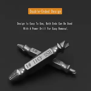 6 Pcs Damaged Screw Extractor Set, Professional Broken Bolt & Stripped Screw Remover Kit with Case, Hardened Steel Construction for DIY, Automotive, Plumbing Repair, Fits Drill & Hand Tools