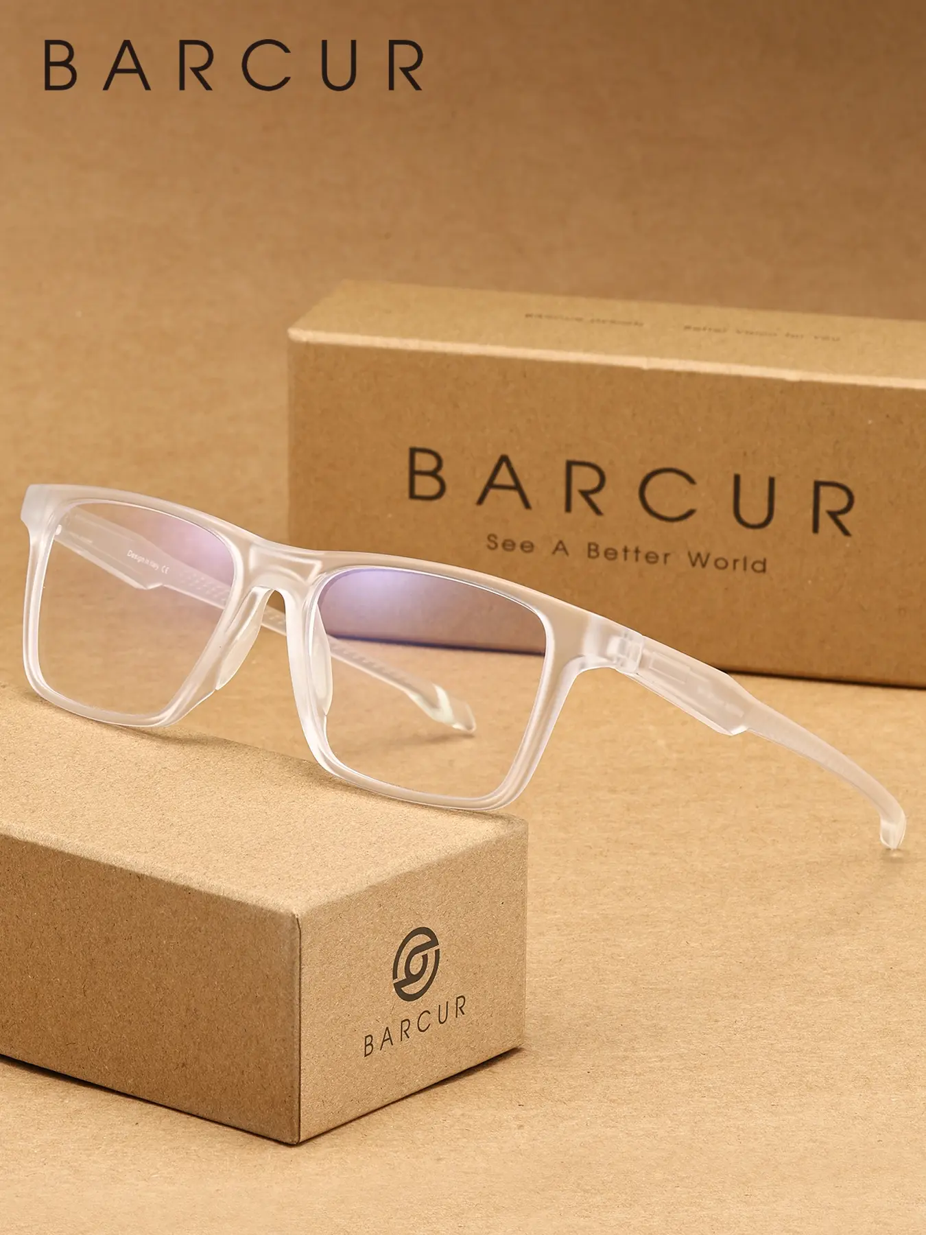 BARCUR TR90 Blue Light Glasses Square Eyeglass Frame, Ultra Light, Comfortable And Eye Protection for Screen Time, Screen Viewing Eyewear, FDA Registered, Casual Glasses, Lightweight Eyewear, Square Frames, Blue Light Eyeglasses