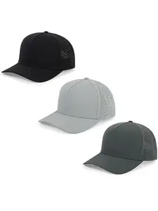 3Pack Quick Dry Baseball Cap Curved Brim Snapback Hat Laser Cut Mesh Ball Cap Golf Ball Cap for Men Women Summer Hat