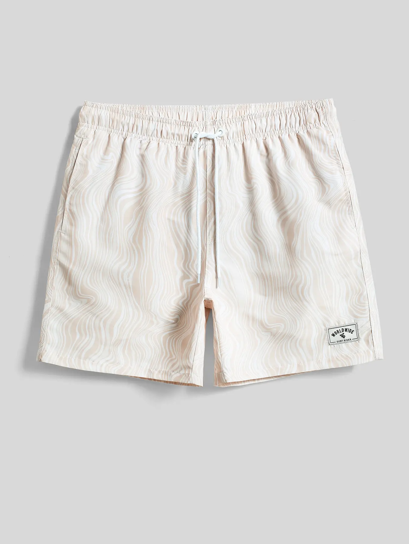 Spring To Summer Swim Trunks Quick Dry Swim Shorts Drawstring Waist Swimwear Bottom Bathing Suits