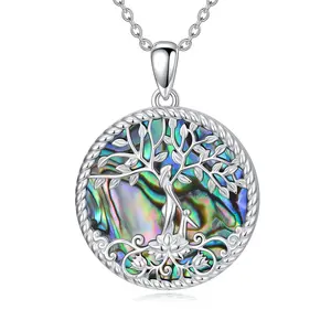MEIDERBO Dream Chaser Tree of Life Lotus Mother Daughter Necklace 925 Sterling Silver White Gold Plated Mothers Day Gift for Mom 18+2 Inch Adjustable