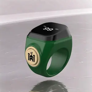 Smart Islamic Prayer Bead Ring with 4-Digit Display , Minimalist Design, Supports APP Connection, Waterproof Electronic Tasbih Counter, Ideal for Muslim Prayer and Daily Worship