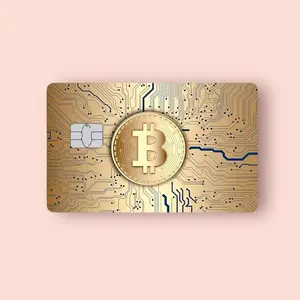 Bitcoin Gold Card Holographic Credit Card Sticker Debit Skin Decal Cover Waterproof Vinyl Easy To Apply
