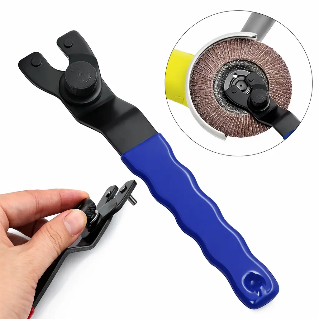 Universal Adjustable Angle Grinder Wrench (10-30mm) – High Carbon Steel Pin Spanner with Ergonomic Grip – Lock Nut Removal Tool Ideal for Tight Spaces