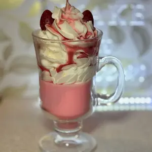 Strawberry Milkshake Scented Dessert Candle | Handmade Soy Candles