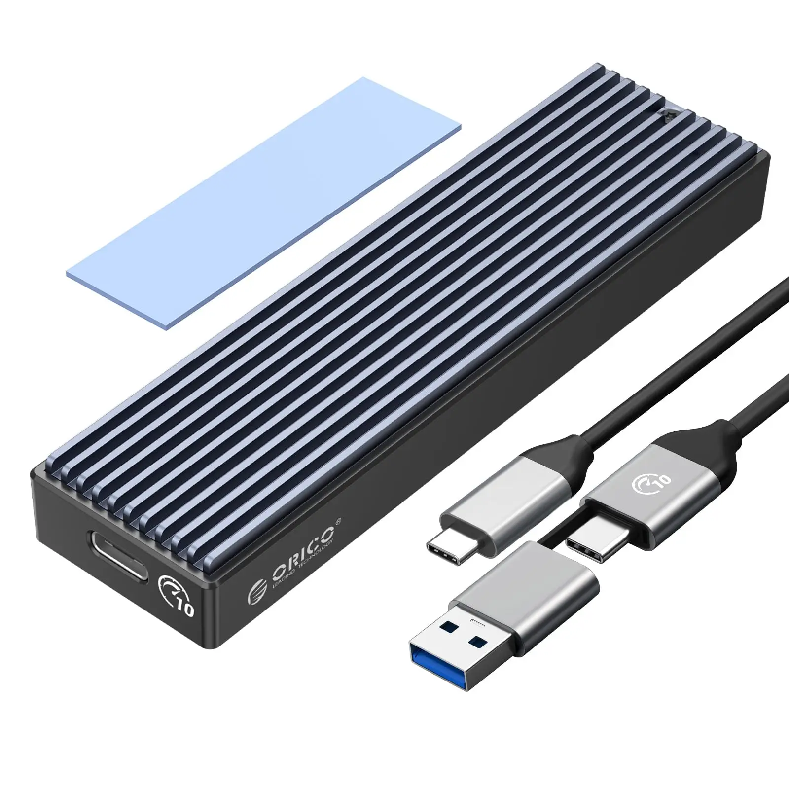 ORICO M.2 NVMe SATA SSD Enclosure, USB 3.1 Gen 2 (10 Gbps) to PCI-E 6Gbps NGFF M-Key / B+M Key SSD Case M.2 Reader Support UASP for Size 2230/2242/2260/2280 SSDs Diskless (M2PVM&M2PV)