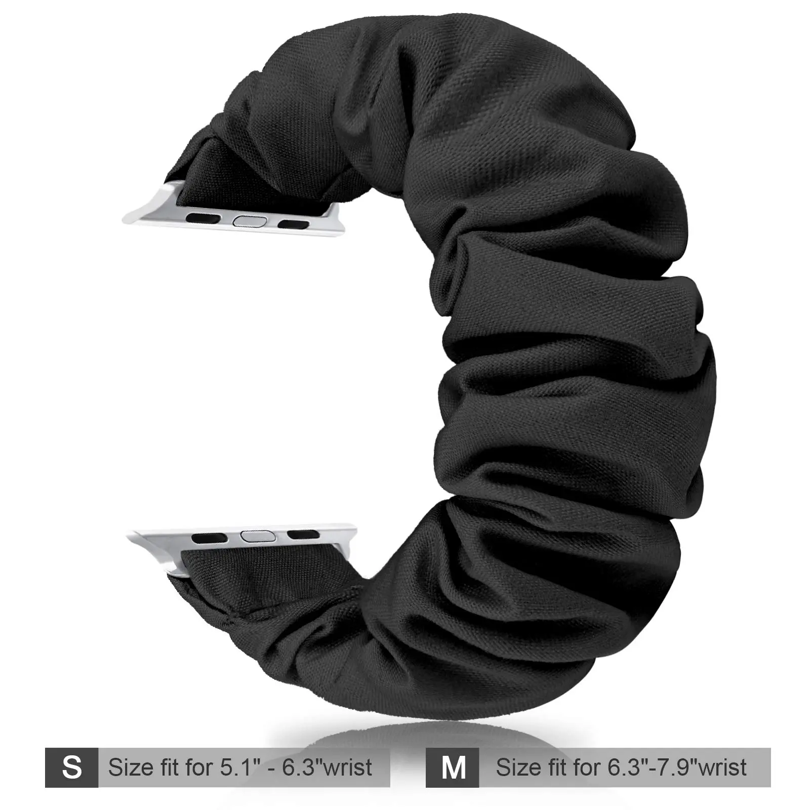 Scrunchie Watch Band for Apple Watch - Elastic Replacement Wristbands for 38mm, 40mm, 41mm, 42mm, 44mm, 45mm - Compatible with Series 9, 8, 7, 6, SE, 5, 4, 3, Ultra 2 - Stylish Bands for Women