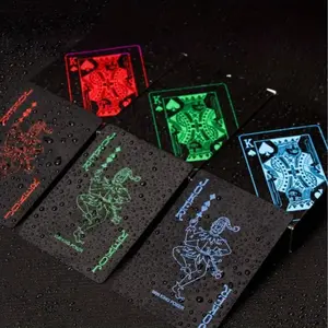 Waterproof Poker Cards Set, Elegant Design, Durable Blue Playing Cards, Foil Coated Plastic, Perfect for Parties & Gifts, Party Cards Game