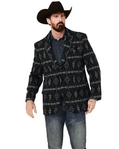 Rock & Roll Denim Men's And Southwestern Print Modern Fit Sportcoat - Bm96c03632